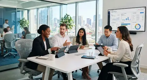 mSales.ai team collaborating